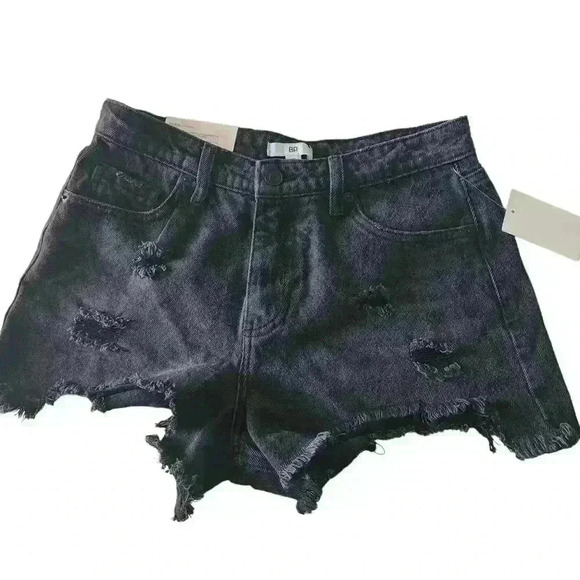 bp Pants - p7084  BP ash black distressed ripped short shorts size 28